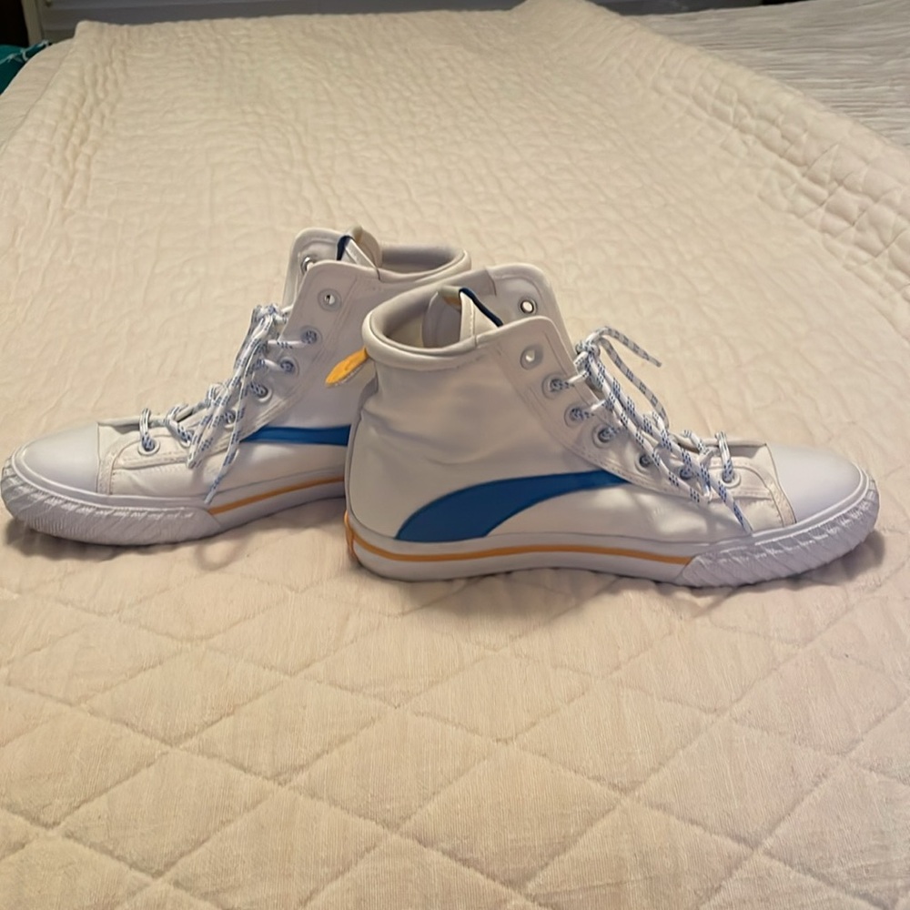 ONCEPT NYC size 8 blue/yellow/whote high tops - Picture 7 of 7
